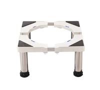 Base Lavatrice Regolabile, Supporto Base per Lavatrice Frigorifero Lunghezza/Larghezza 16.5in-26.8in Altezza 9.1in-10.2in Supporti 150 kg, Base per lavastoviglie 4 Piedi Fissi Bianca