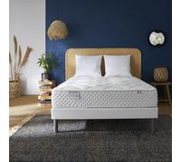 Base letto imbottita déco con 18 doghe flessibili - 3 zone Beige 90 x 190 cm