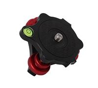 Base Livellante con Testa a Sfera per Treppiede per Fotocamera LP64 Livellatrice a Tripla Ruota in Alluminio Livella a Bolla per Fotografia con Testa a Sfera SLR