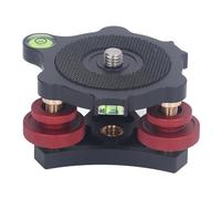 Base Livellante per Testa del Treppiede Livellatrice per Fotocamera Lega di Alluminio Filettatura da 3/8 Pollici Livellatrice Precisa a 3 Livellatrice a Tripla Ruota per