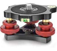 Base Livellante per Testa Treppiede, Filettatura 3/8" -5° Regolazione Precisa Dell'angolo Testa per Treppiede Orientata Base per Telescopio per Teste Video Di Fotocamere