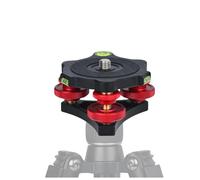 Base Livellante per Treppiede, Base Livellante per Testa Treppiede Livellatrice per Fotocamera, Filettatura 3/8, Regolazione Precisa Dell'angolo +/- 5°, Livellatrice a Tripla