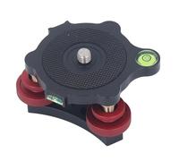 Base Livellante per Treppiede Livellatore per Fotocamera, Livellatore a 3 Assi in Lega di Alluminio, Livella a Bolla Incorporata per Fotocamere, Base Livellante per Testa