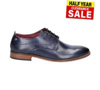 Base London Scarpe Derby In Pelle Navy Con Lacci Smart Casual Uomo