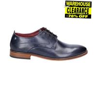 Base London Scarpe Derby In Pelle Navy Con Lacci Smart Casual Uomo