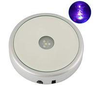 Base luminosa a LED, USB o a batteria, con 7 luci che cambiano colore, base per decorazioni per la casa e l'arte del vetro (4 LED, rotondo)