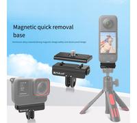 Base magnetica a sgancio rapido lavorata CNC per fotocamere sportive Insta360 (n