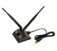 KALEA-INFORMATIQUE Modulo base magnetico Due antenne WiFi Dual Band 2,4GHz 5GHz con connettori RP-SMA Compatibile con 802.11 b g n AC AX e WiFi 6