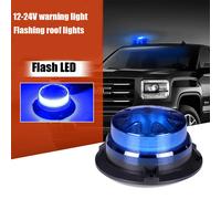 Base magnetica LED blu luce stroboscopica di emergenza auto polizia tetto lampeggiante spia di pericolo 12V/24V lampada faro di sicurezza del veicolo