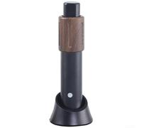 Base magnetica per ago di distribuzione espresso con asta telescopica in acciaio inossidabile per livellamento accurato del disco del caffè (nero)