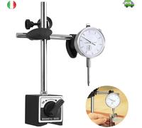 Base Magnetica Snodabile+Comparatore Centesimale 0-20mm Per Tornio Con Custodia