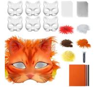 Base Maschera Gatto, Kit Materiali Maschera Gatto, Costume con Rete e Feltro per Feste Maschere Carnevale Unisex
