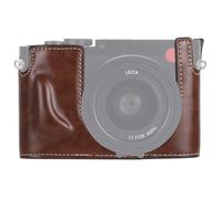 Base mezza custodia per fotocamera in pelle PU con filettatura da 1/4 di pollice