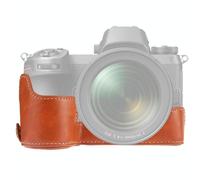 Base mezza custodia per fotocamera in pelle PU con filettatura da 1/4 di pollice