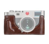 Base mezza custodia per fotocamera in pelle PU con filo da 1/4 di pollice per Le