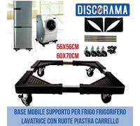 BASE MOBILE SUPPORTO PER FRIGO FRIGORIFERO LAVATRICE CON RUOTE PIASTRA CARRELLO