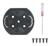 Base Montaggio Ciclocomputer Plastica per dura 34mm Base Montaggio | Compatibile per garmin, per blackbird, per igps; installazione rapida, plastica , nero opaco