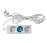 Base multipla serie standard 3T C/cavo 3 x 1,5 mm 5 m bianco
