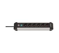 Brennenstuhl Presa multipla Premium-Alu-Line a 6 vie, con interruttore, 3m, H05VV-F 3G1,5 Quantità:1