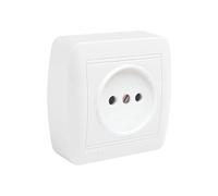 Base murale bianca 2P, perfetta per impianti elettrici in case e negozi, offre una soluzione pratica ed estetica per tutte le tue esigenze elettriche.
