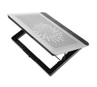 Base Notebook Raffreddamento in Lega di Alluminio, Supporto Sottile | Regolazione a Sei Livelli, Doppia Interfaccia Usb, Baffle Antiscivolo, per Laptop Sotto 18 Pollici