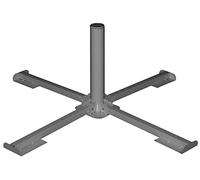 BASE FISSAGGIO SUPPORTO A CROCE PER OMBRELLONE ACCIAIO CM.100X100 PALO 50MM