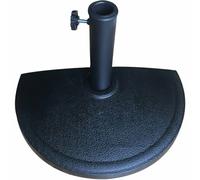 Base Per Ombrellone Da Muro Mezza Luna In Resina Colore Antracite 50x25xH33 Cm