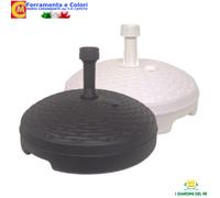 Base Ombrellone Pvc Effetto RATTAN Tonda 24 Litri Per Pali Fino Ø35 mm BASE Ø45