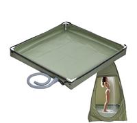 Base, Outdoor Foldable Showers Enclosure Base, Drenaggio Hole Basin Waterproof Tent Awning Bottom for Pet Bath, RV 31.5 x31.5 x3.9 inches, Campeggio, Travel