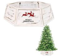 Base per albero di Natale, 80 cm, pieghevole, in legno, per albero di Natale