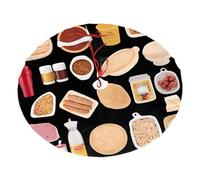 Base per albero di Natale, 91,4 cm, con stampa di pane e latte, per interni ed esterni, Capodanno