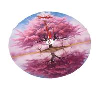 Base per albero di Natale a forma di ciliegio, 122 cm, motivo floreale, in peluche, decorazione per la casa, feste, festival