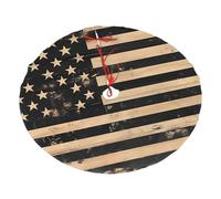 Base per albero di Natale con bandiera americana, 76,2 cm, con bandiera degli Stati Uniti, in peluche, tappetino decorativo per la casa, feste, festival