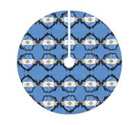 Base per albero di Natale con bandiera argentina e cuore, con bordatura, decorazione per la casa e le vacanze di Capodanno