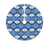 Base per albero di Natale con bandiera argentina e cuore, con bordatura, decorazione per la casa e le vacanze di Capodanno