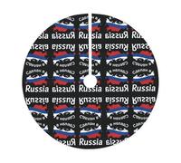 Base per albero di Natale con mappa della Russia, con bordatura, decorazione per la casa e le vacanze di Capodanno