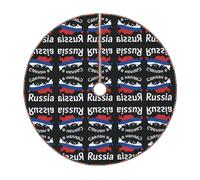 Base per albero di Natale con mappa della Russia, con bordatura, decorazione per la casa e le vacanze di Capodanno