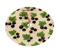 Base per albero di Natale con ribes nero, 91 cm, foglie verdi, tappetino per albero di Natale, decorazione per la casa, feste, festival