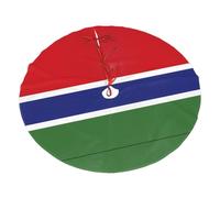 Base per albero di Natale, in pile di poliestere, con stampa bandiera del Gambia, 121,9 cm, decorazione per albero di Natale