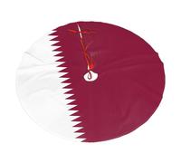 Base per albero di Natale in pile di poliestere con stampa bandiera del Qatar, decorazione per albero di Natale, 121,9 cm