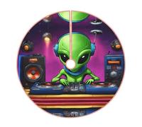 Base per albero di Natale, motivo alieno verde