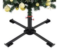 Base per albero di Natale - Supporto in ferro, struttura forte, stabilizzatore compatto, piede robusto con design antiribaltamento, base per albero artificiale esterno e interno (metallo)