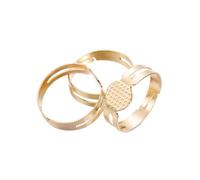 Base per anello grezza, Anelli grezzi for creazione di gioielli 200/400 pezzi 7-10 mm Metallo multicolore regolabile(8mm KC Gold 400pcs)