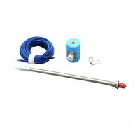 Base per antenna filettata M10, kit base antenna M10 a onde corte con adattatore SO239 e interfaccia alimentatore tipo M per radio amatoriali USDX QRP (blu + griglia + asta)