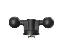 Base per binario a sfera, base scorrevole a doppia testa da 2,5 cm, universale, per auto, con attacco a T per montaggio RAM