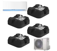Base per condensatore, supporto base per condizionatori d'aria Ductless, portata 500 kg, 4 tappetini robusti per installazione al piano terra a casa