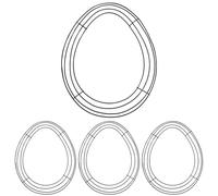 Base per Corona Pasquale,Elemento Decorativo Per Feste Di Pasqua - Kit da 4 Pezzi per Creare Ghirlande | per Casa Ufficio Giardino Porta d'Ingresso Balcone Interno ed Esterno