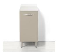 Base per cucina componibile da 40 cm con 1 anta linea MAKA, realizzata in legno 100% MADE IN ITALY (Apertura Anta a DX, Tortora)