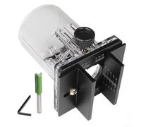 Base per decespugliatore FFO4 6 e FF02 6, compatibile con router con misurazione della scala chiara e scivolo di limite per precisione di scanalatura (nero)