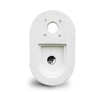 Base per Fontanda da Giardino 30x52x8 cm in Cemento Bianco Levigato